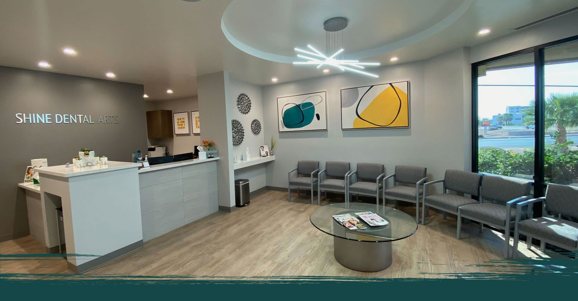 Shine dental arts reception area
